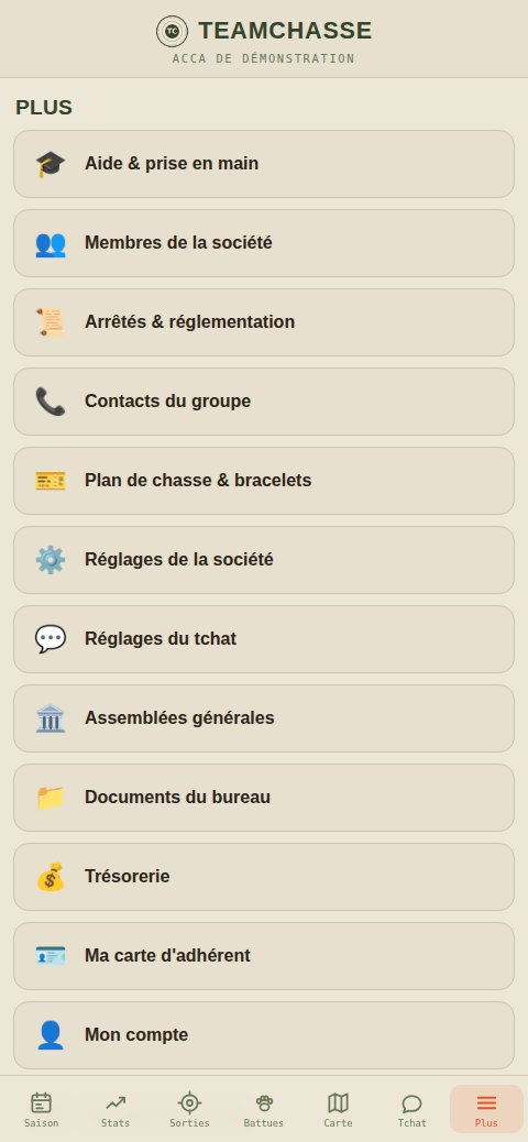 Le menu Plus : réglages et documents